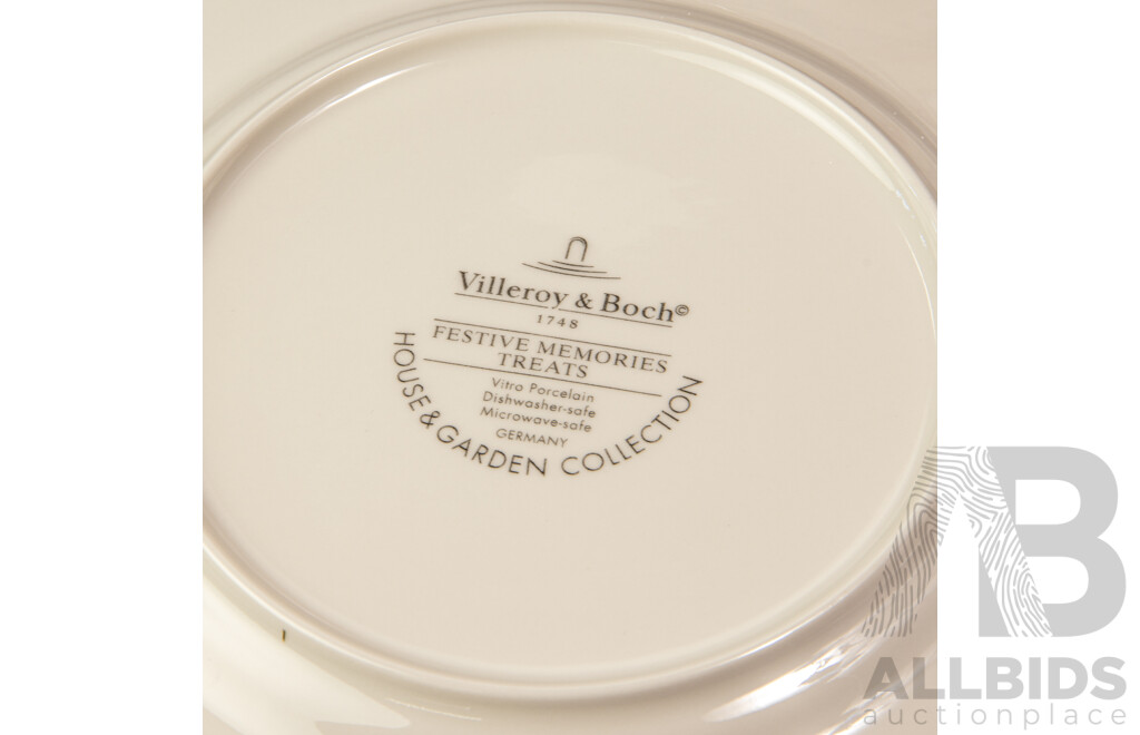 Collection Ten Eight Villeroy & Boch Porcelain Plates, Eight in Festive Memories Treats House & Garden Collection Along with Two Others