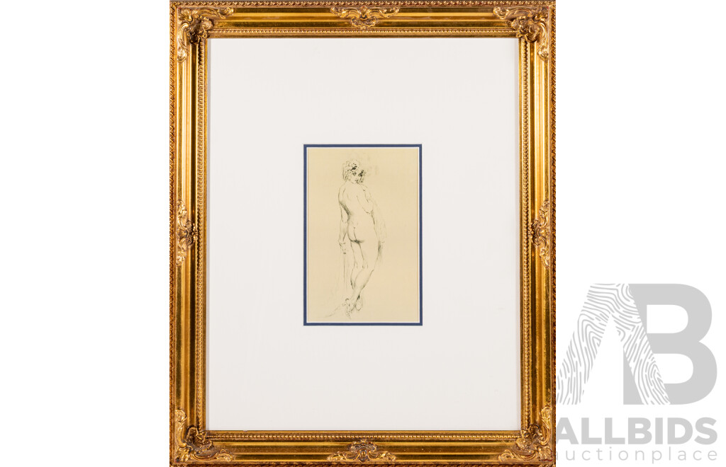 Norman Lindsay, (20th Century, Australian, 1879-1969), 'No-Yes', Quality Reproduction of the Original Dry Point Etching From 1932, 60 x 50 cm (frame)