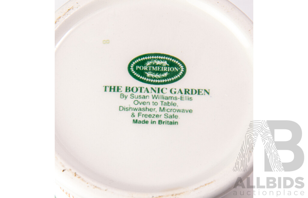 Collection Three English Portmeirion Ceramic Pieces in the Botanic Garden Series by Susan Williams Ellis