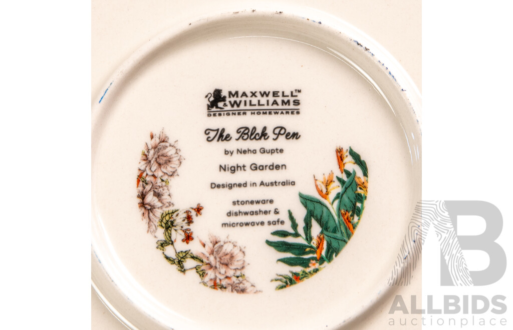 Collection Ceramic Decorator Pieces Including Aynsley Pembroke Reproduction 18th Century Design Vase, Maxwell & Williams Large Round Platter and More