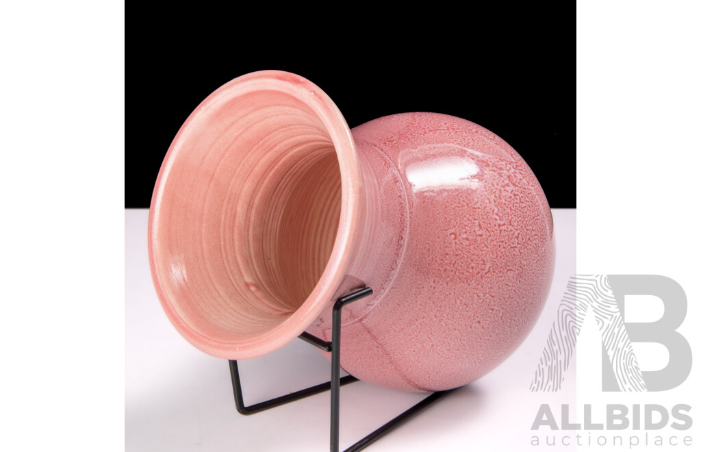 Hand Made and Glazed Studio Pottery Vase, Signature to Base