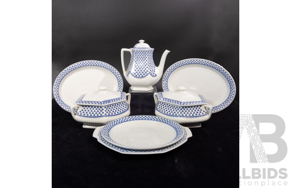 Collection Six Pieces Vintage English Adams China in Brentwood Pattern