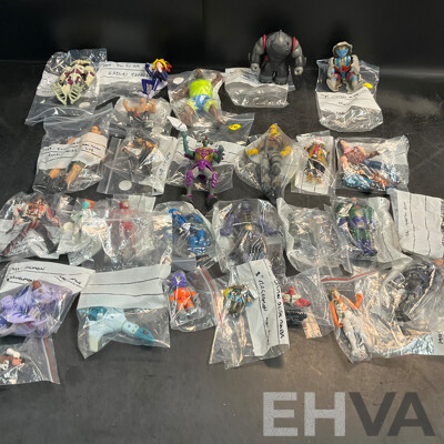 Vintage Collection of Action Figure Included YU GI OH, A.T.O.M.5, WWE, Power Ranger & More