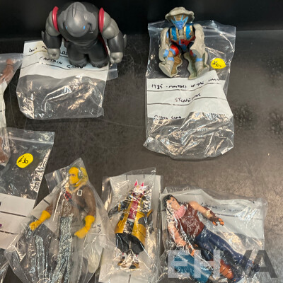 Vintage Collection of Action Figure Included YU GI OH, A.T.O.M.5, WWE, Power Ranger & More