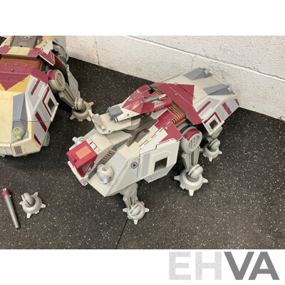 Assorted STAR WARS Action Figures - AT-TE Walker 2008 Hasbro, the Clone Wars AT-TE Walker  - Lot of 3
