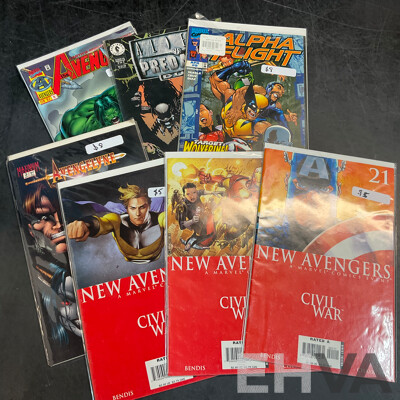 Collection of Comic Book Included Avengers, Batman,Captain America and More