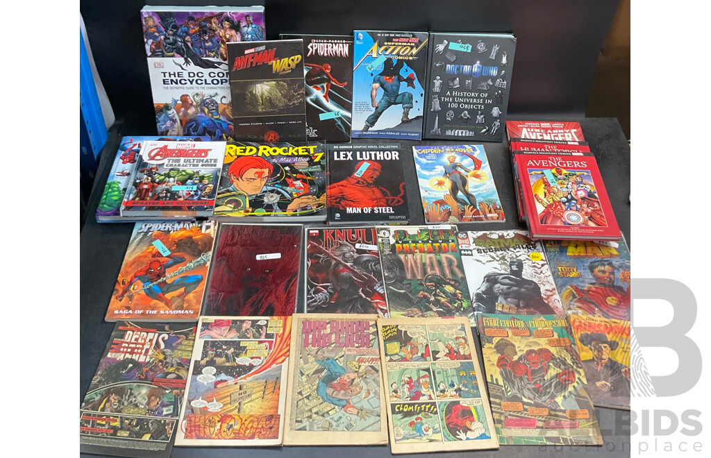 Collection of Comic Book & Book Included KNULL, IRON MAN and More - Lot of 25