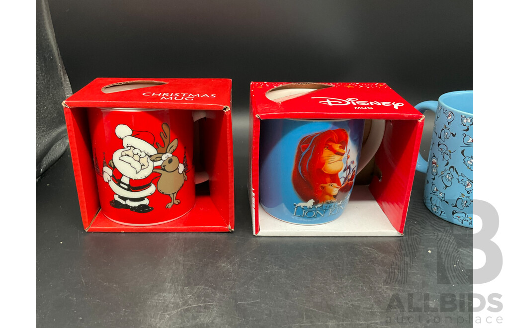 Assorted Collectable Mugs - Star Wars, Christmas & Disney Themed - Lot of 8