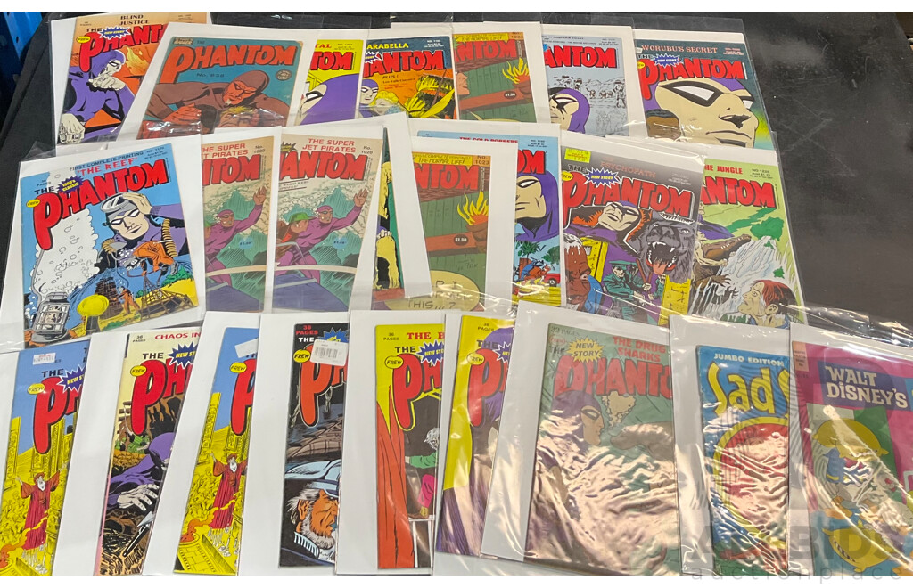 Collection of 22 X PHANTOM Comic Book & Sad Sack & Walt Disney - Lot of 24