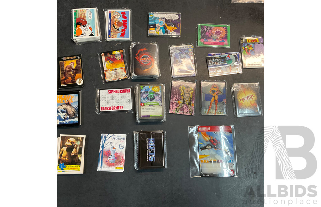 Assorted  Collectible Cards Included NARUTO, LOONEY TUNES, HEAVY METAL and More