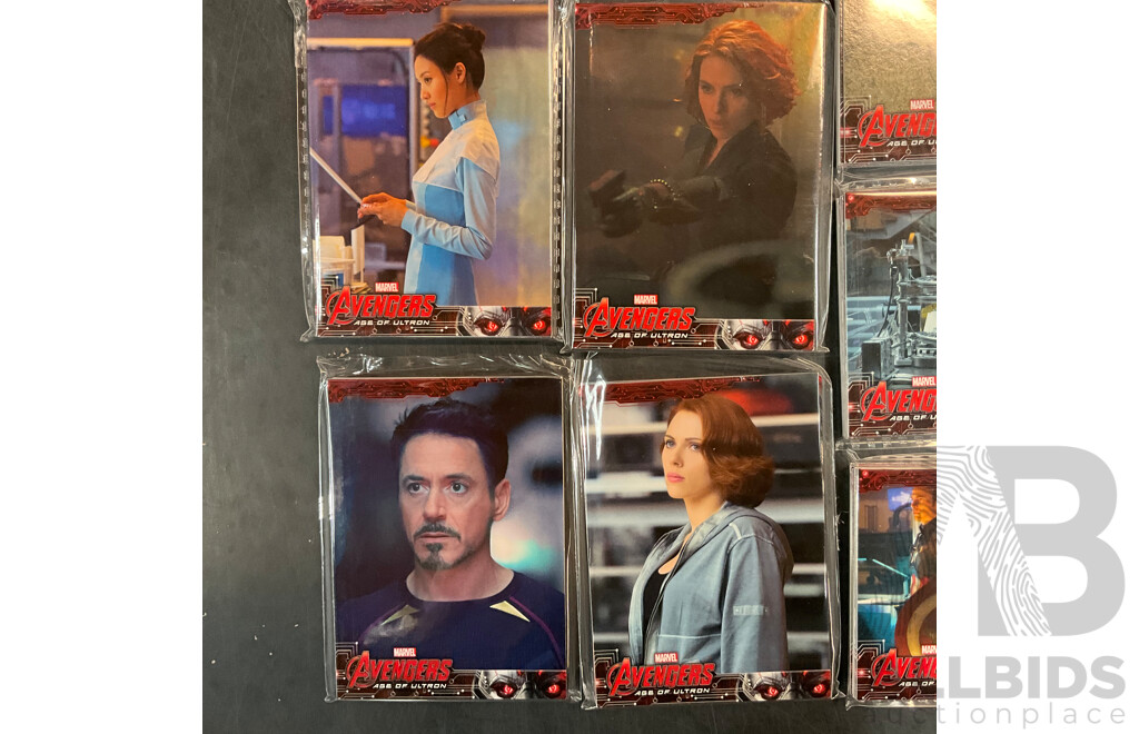 AVENGERS & JUSTICE LEAGUE Collectible Cards (13 Packs + 2 Packs)
