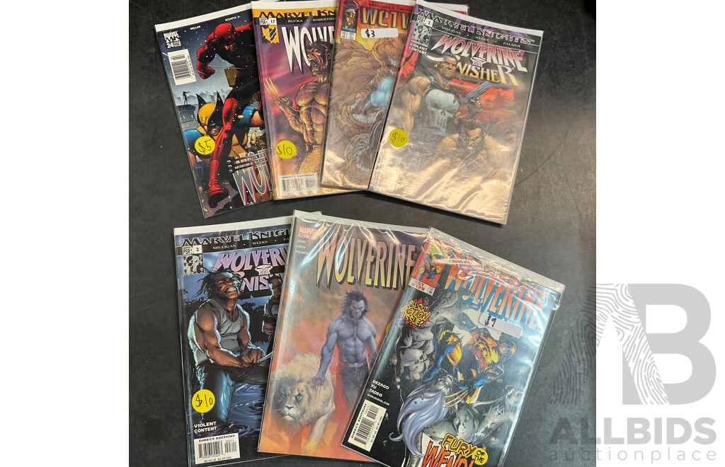 Collection of Comic Book Included Wolverine, X Force, X Men, Young Blood and More
