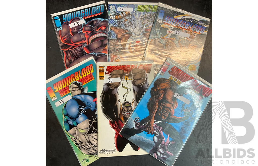Collection of Comic Book Included Wolverine, X Force, X Men, Young Blood and More