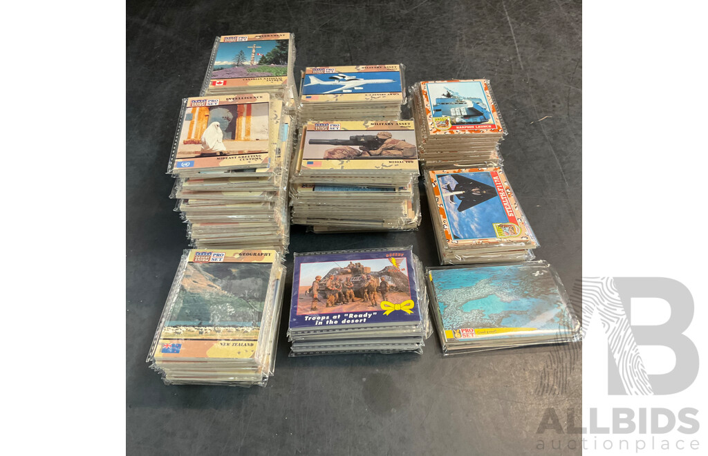 Bulk of Desert Storm Pro Set Trading Cards