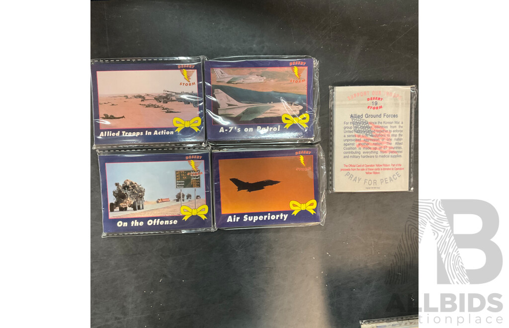 Bulk of Desert Storm Pro Set Trading Cards