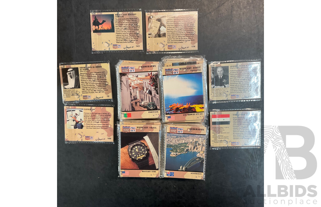 Bulk of Desert Storm Pro Set Trading Cards