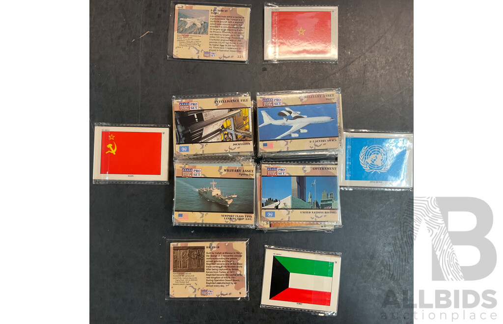 Bulk of Desert Storm Pro Set Trading Cards