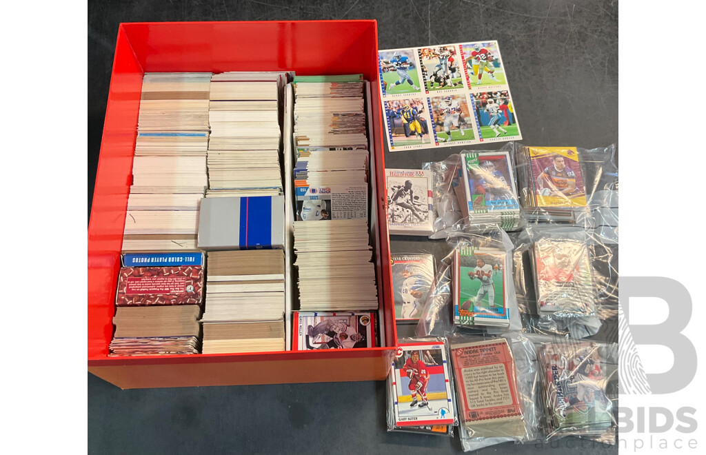 Bulk Lot of Assorted Sports Trading Cards