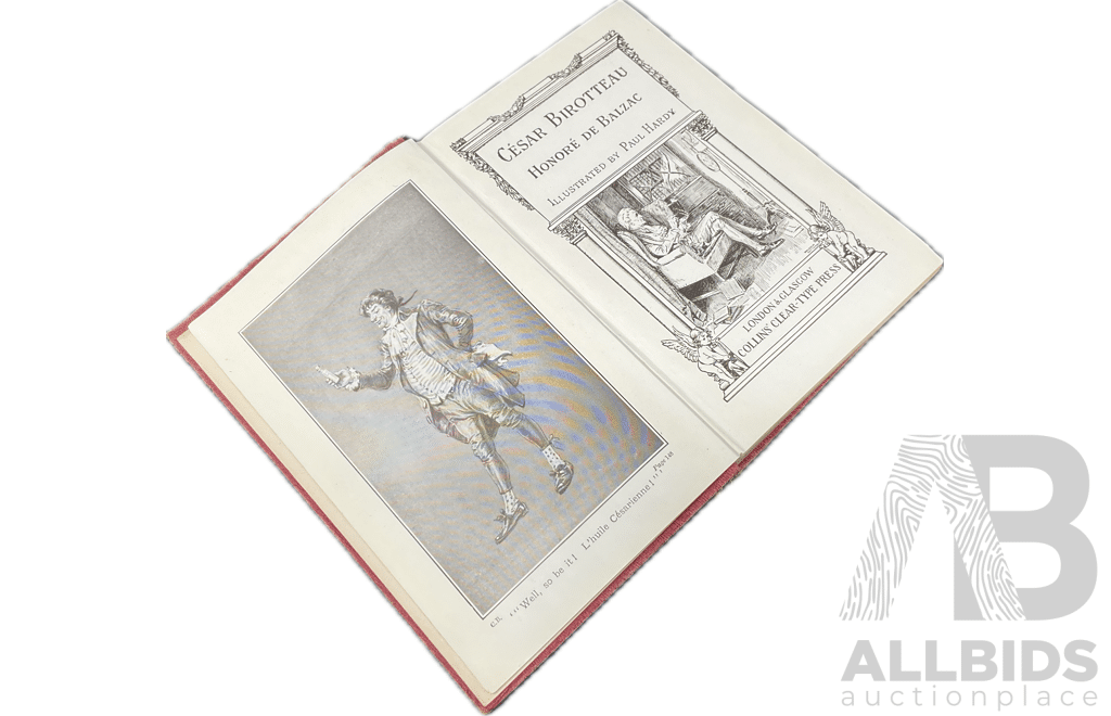W.M. THACKERAY - VANITY FAIR Vol.I. and II., BALZAG - CESAR BIROTT, CHARLES DICKENS - MARTIN CHUZZLE WIT, Collection of Four Vintage Books Published by COLLINS 1920s