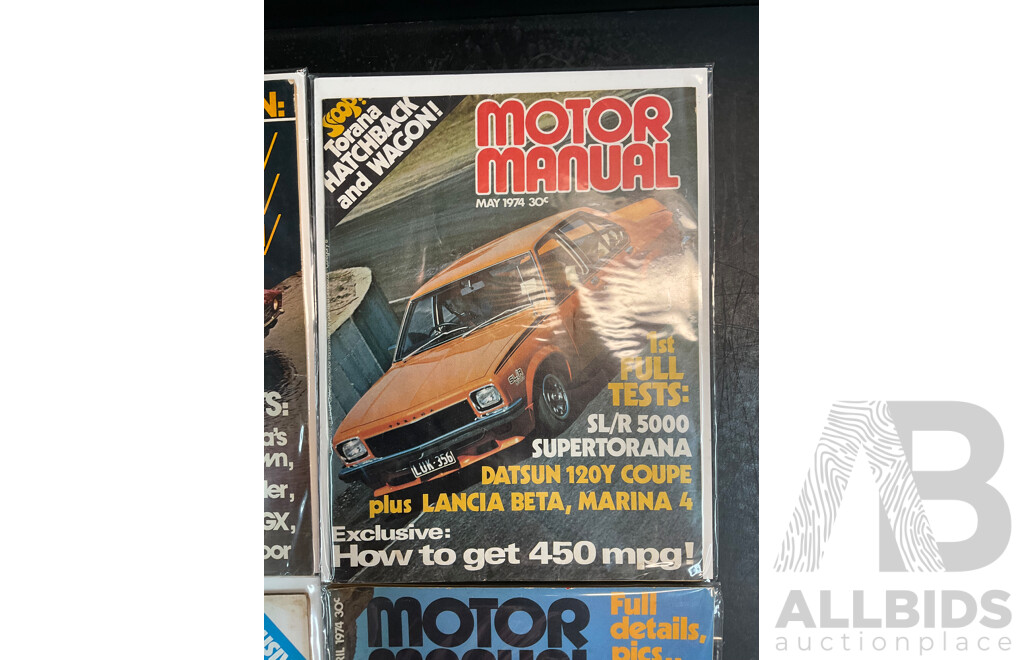 Collection of 9 Vintage MOTOR MANUAL Magazines (1974-1975)