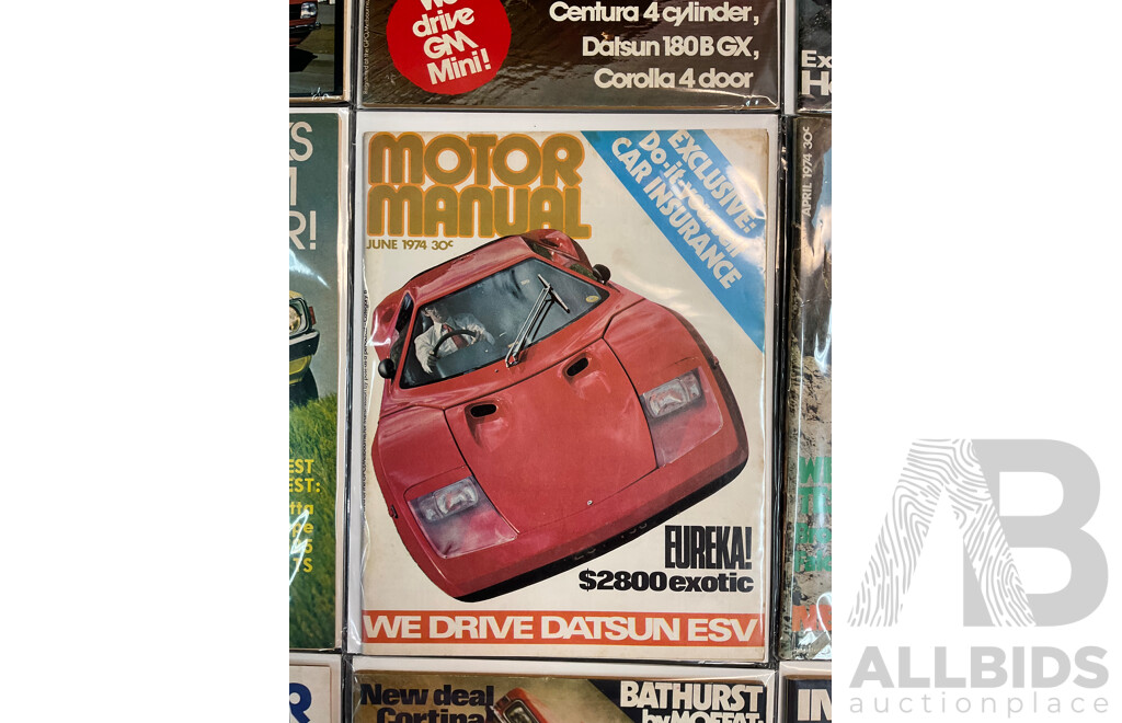 Collection of 9 Vintage MOTOR MANUAL Magazines (1974-1975)