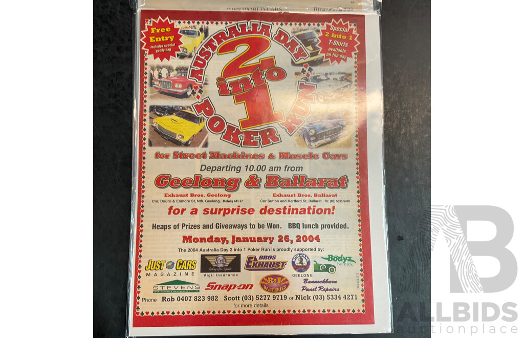 Vintage Collection of Vehicle-Related Flyers, Magazine Pages, and Newspapers