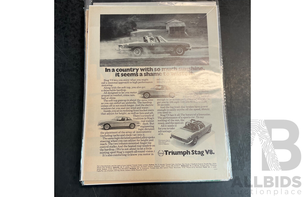 Vintage Collection of Vehicle-Related Flyers, Magazine Pages, and Newspapers