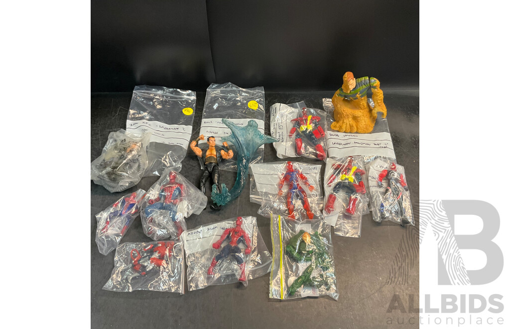 Vintage Collection of Action Figure Included Spider Man, Marvel, Justice League & More