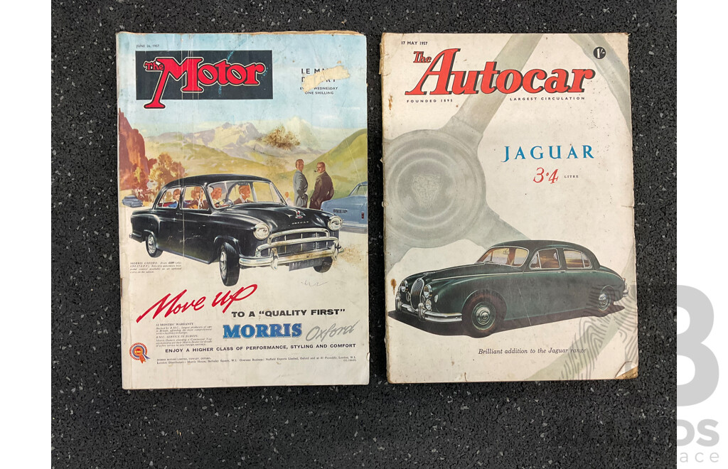 Collection of 14 50s Vintage Magazines,  Including Modern Motor, Sports Cars, Worlds Fastest Sports Cars, Motor Racing, the Autocar and the Motor
