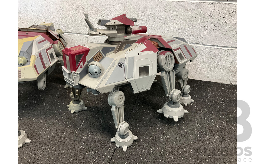 Assorted STAR WARS Action Figures - AT-TE Walker 2008 Hasbro, the Clone Wars AT-TE Walker  - Lot of 3