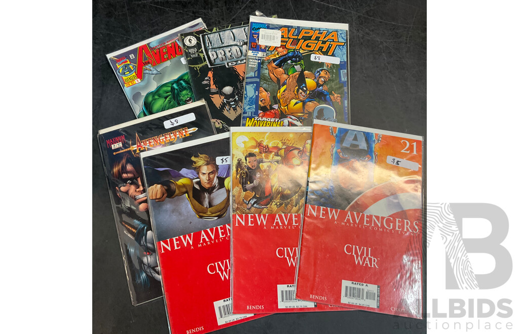 Collection of Comic Book Included Avengers, Batman,Captain America and More
