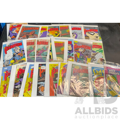 Collection of 22 X PHANTOM Comic Book & Sad Sack & Walt Disney - Lot of 24 + 'image'