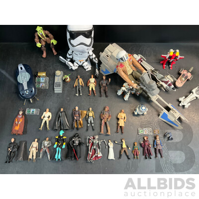 Assorted STAR WARS Action Figures  - Lot of 32