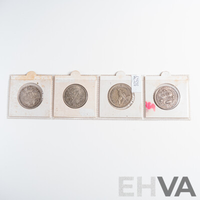 Australian Silver Florins Including Commemorative 1927, 1951, 1954 and KGV 1918M