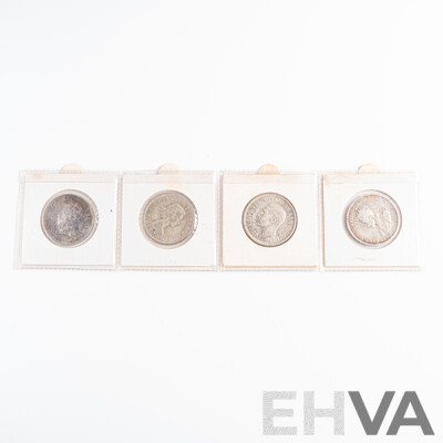 Australian Silver Florins Including Commemorative 1927, 1951, 1954 and KGV 1918M