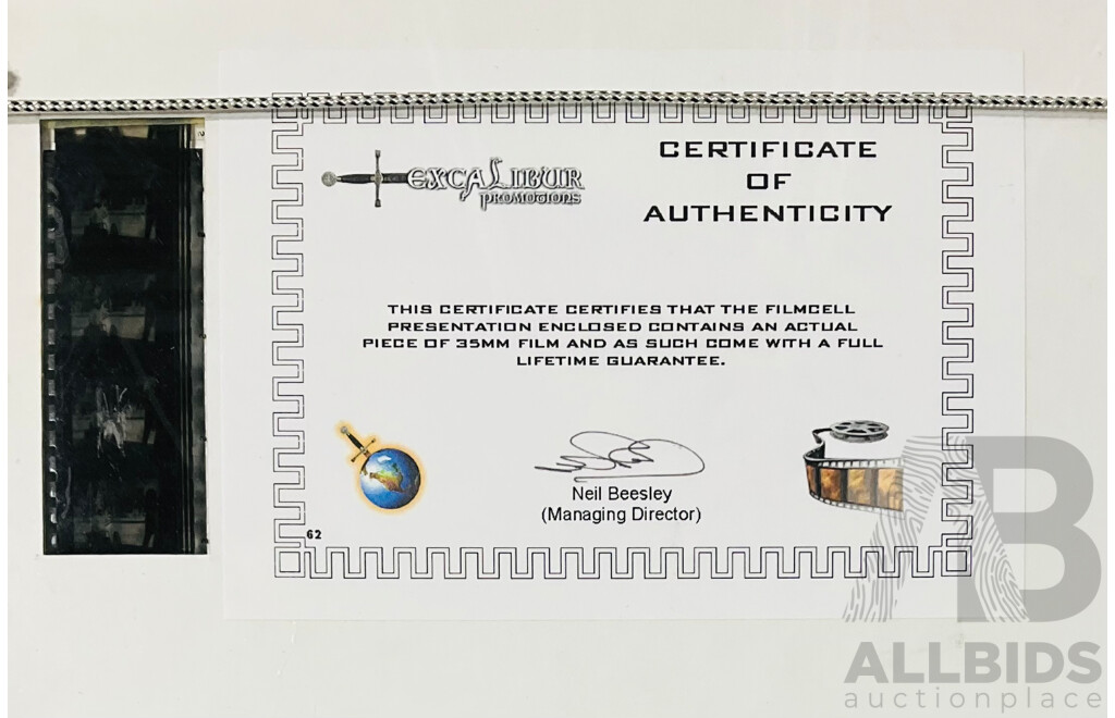 Collection of Framed Presentation Limited Edition Film Cell From Scarface, John Wayne, Charlie Chaplin and S.W.A.T, Most with Certificate of Authenticity
