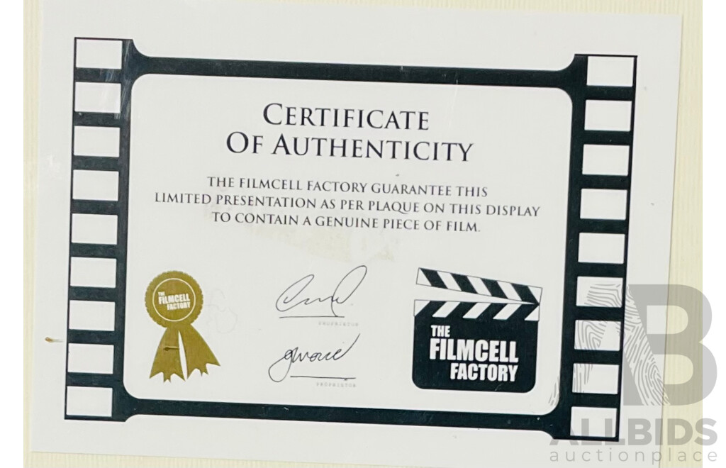 Collection of Framed Presentation Limited Edition Film Cell From Scarface, John Wayne, Charlie Chaplin and S.W.A.T, Most with Certificate of Authenticity