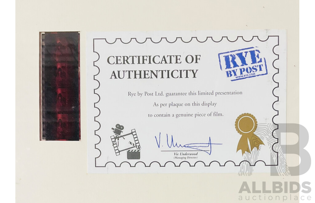 Collection of Framed Presentation Limited Edition Film Cell From Scarface, John Wayne, Charlie Chaplin and S.W.A.T, Most with Certificate of Authenticity