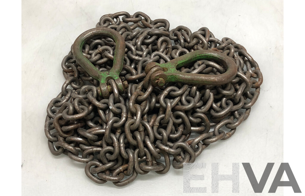 Heavy Duty Steel Chain with Two Steel Eyelets(approx 8 Meters)