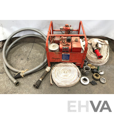Davey 8HP Four Stroke Self Prime Firefighting Water Pump and Hoses