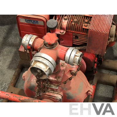 Davey 8HP Four Stroke Self Prime Firefighting Water Pump and Hoses