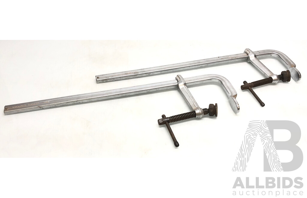 JBS 600mm X 140mm Heavy Duty Quick Action F Clamps - Lot of Two
