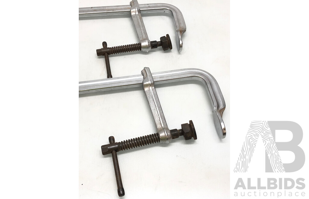 JBS 600mm X 140mm Heavy Duty Quick Action F Clamps - Lot of Two