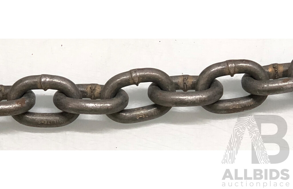 Heavy Duty Steel Chain with Two Steel Eyelets(approx 8 Meters)