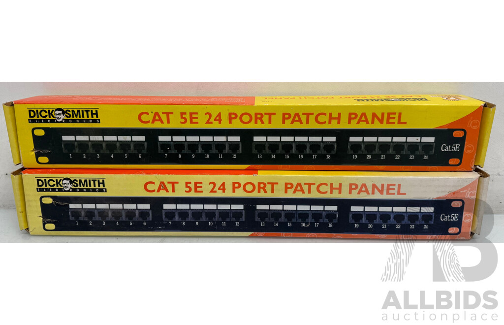 Dick Smith 24 Port CAT5 Patch Panel - Lot of 2