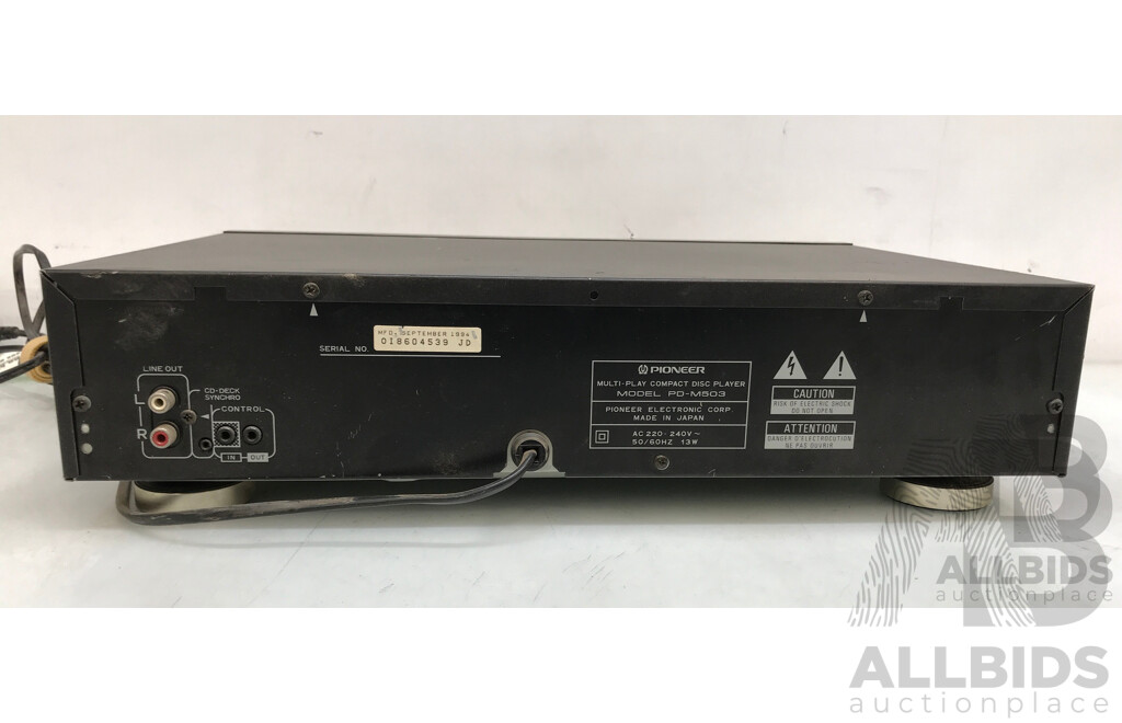 Pioneer (PD-M503) Multi-Play Compact Disc Player