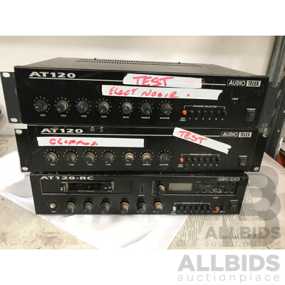 Australian Monitor Audio Telex  (AT120 and AT120-RC) Amplifiers - Lot of 3