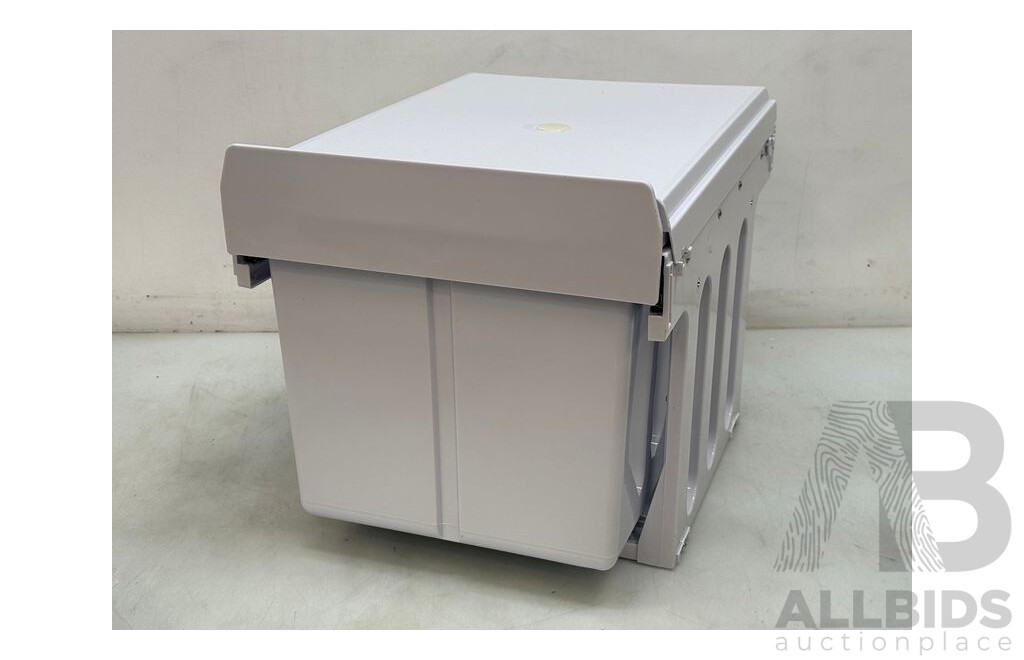 Practa 2 X 15L White Pullout Waste Bin