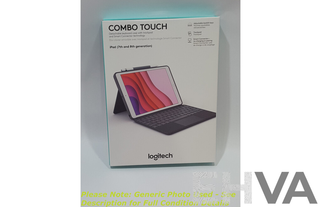 Logitech (YU0040) Combo Touch Detachable Keyboard Case with Trackpad (For 7th / 8th Gen iPad)