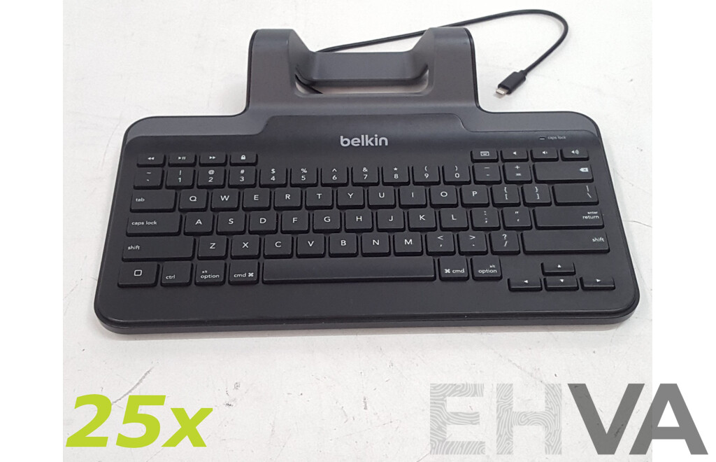 Belkin (B2B130) Wired Keyboard with Stand for iPad - Lot of Approximately 25